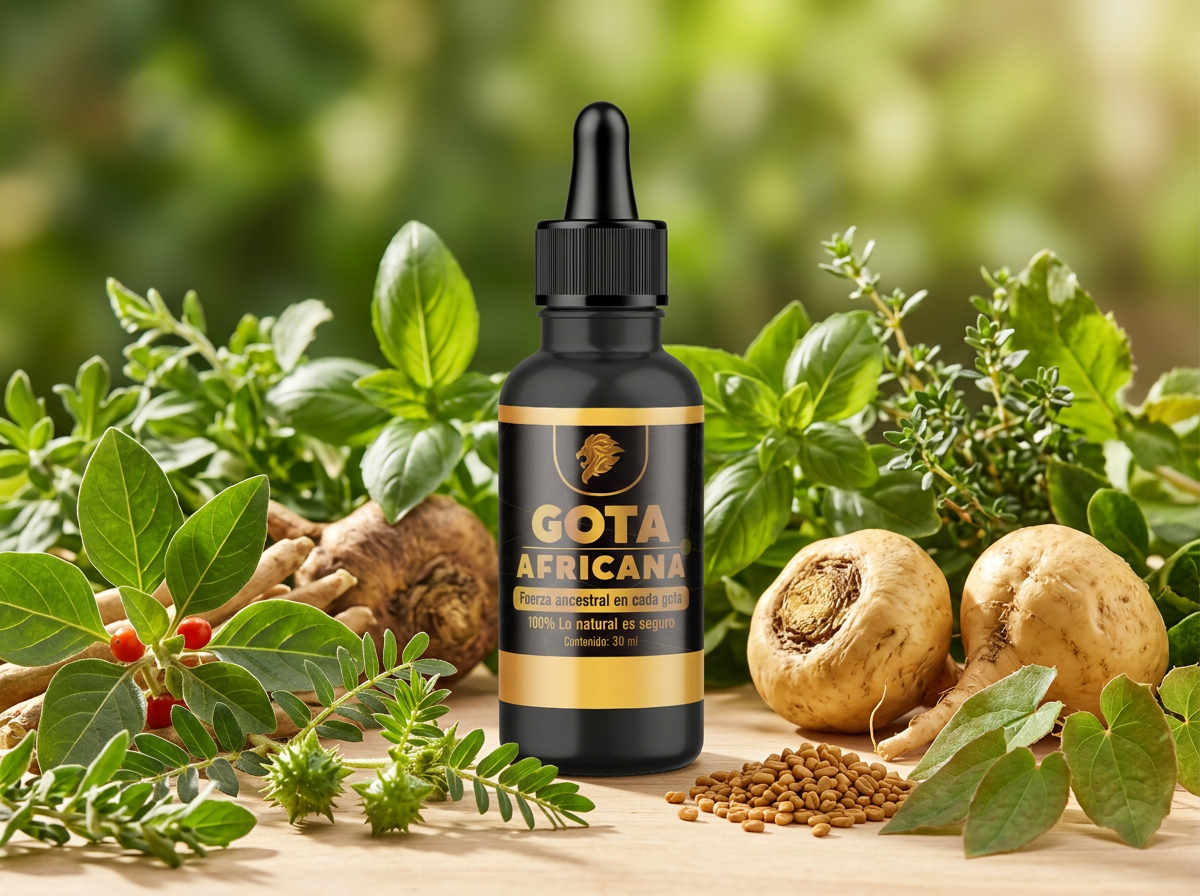 Ingredientes naturales y hierbas de la fórmula de Gota Africana